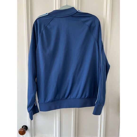 American Eagle active blue with blue and white stripe track jacket with zipper M - Picture 6 of 6